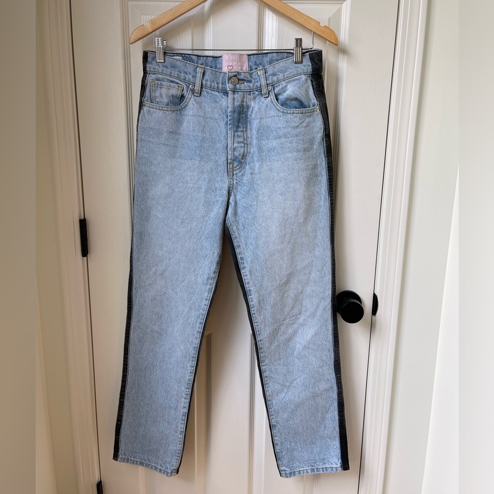 REVICE two-toned straight leg jeans